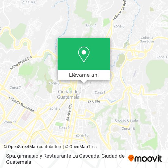 Mapa de Spa, gimnasio y Restaurante La Cascada