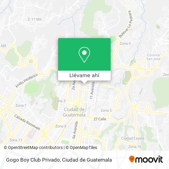 Mapa de Gogo Boy Club Privado