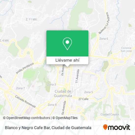 Mapa de Blanco y Negro Cafe Bar
