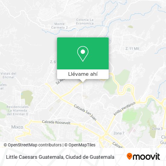 Mapa de Little Caesars Guatemala