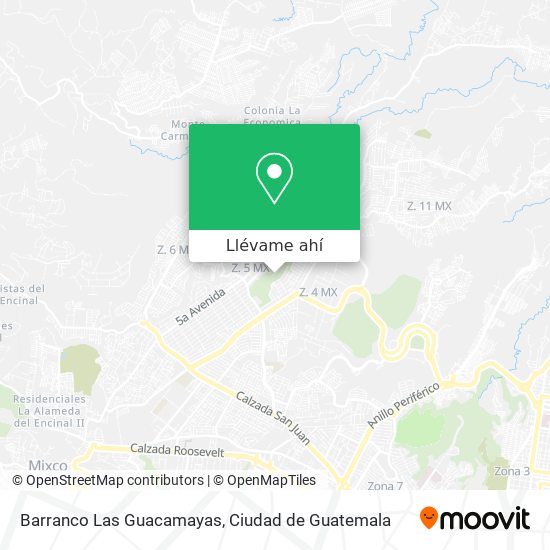 Mapa de Barranco Las Guacamayas