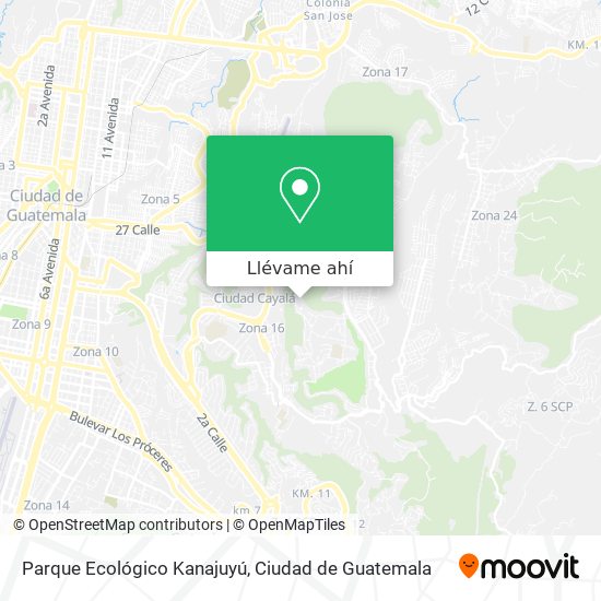 Mapa de Parque Ecológico Kanajuyú