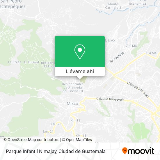 Mapa de Parque Infantil Nimajay