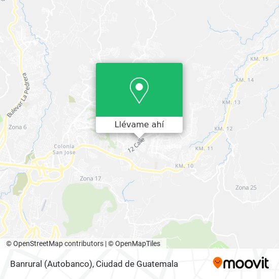 Mapa de Banrural (Autobanco)