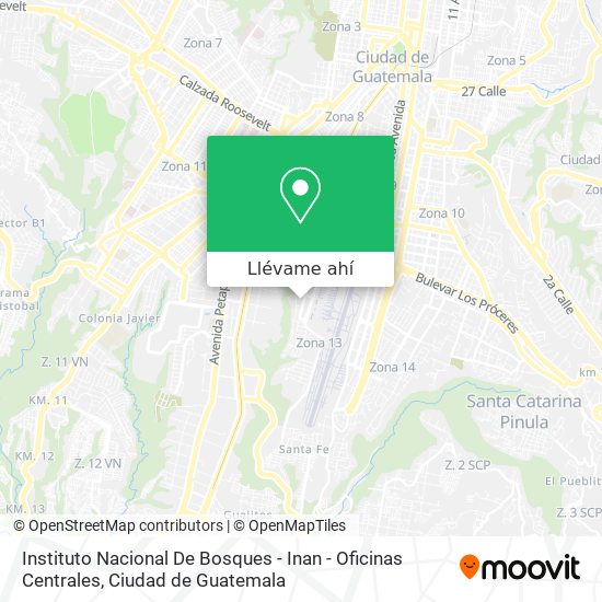 Mapa de Instituto Nacional De Bosques - Inan - Oficinas Centrales