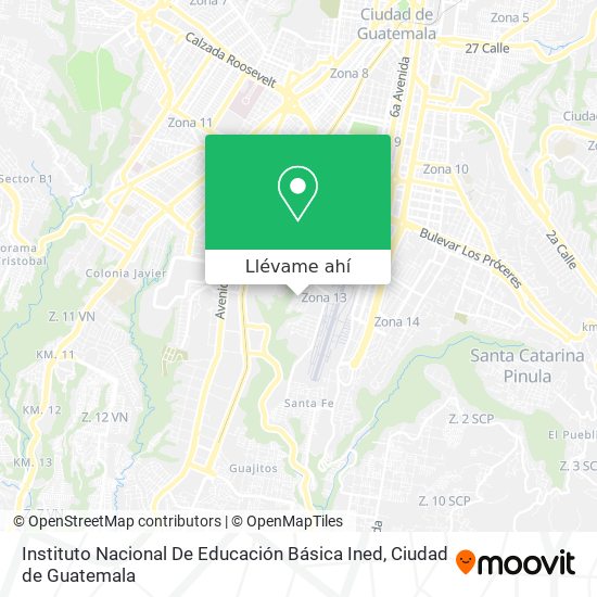 Mapa de Instituto Nacional De Educación Básica Ined