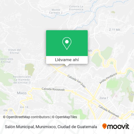 Mapa de Salón Municipal, Munimixco