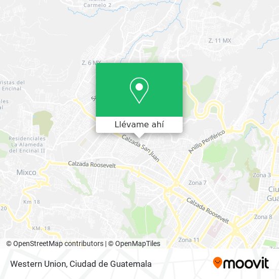 Mapa de Western Union