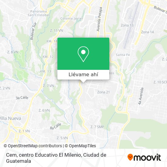 Mapa de Cem, centro Educativo El Milenio