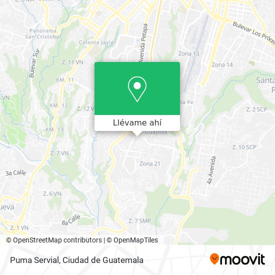 Mapa de Puma Servial