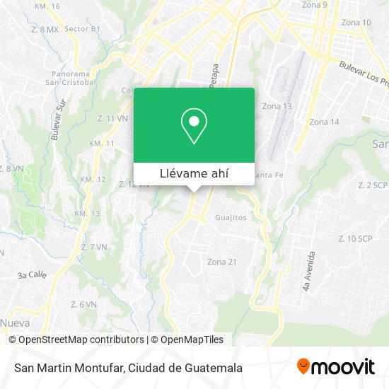 Mapa de San Martin Montufar