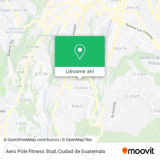 Mapa de Aero Pole Fitness Stud