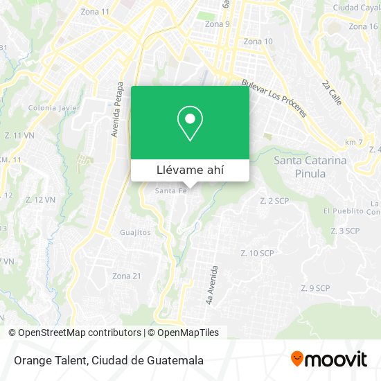 Mapa de Orange Talent