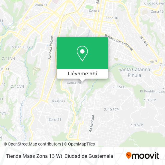 Mapa de Tienda Mass Zona 13 Wt