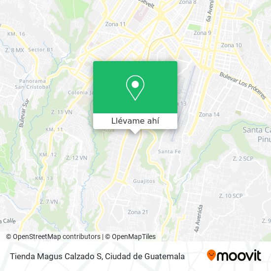 Mapa de Tienda Magus Calzado S