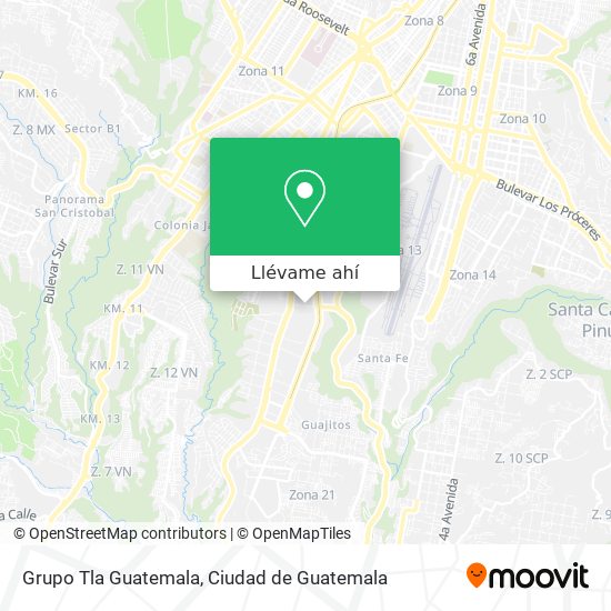 Mapa de Grupo Tla Guatemala