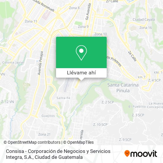 Mapa de Consisa - Corporación de Negocios y Servicios Integra, S.A.