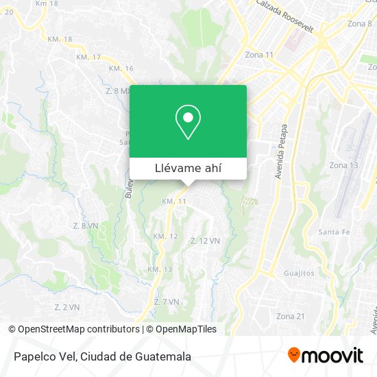 Mapa de Papelco Vel