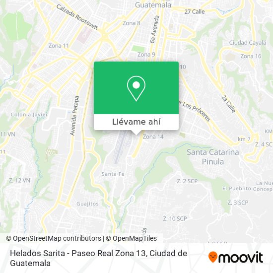 Mapa de Helados Sarita - Paseo Real Zona 13