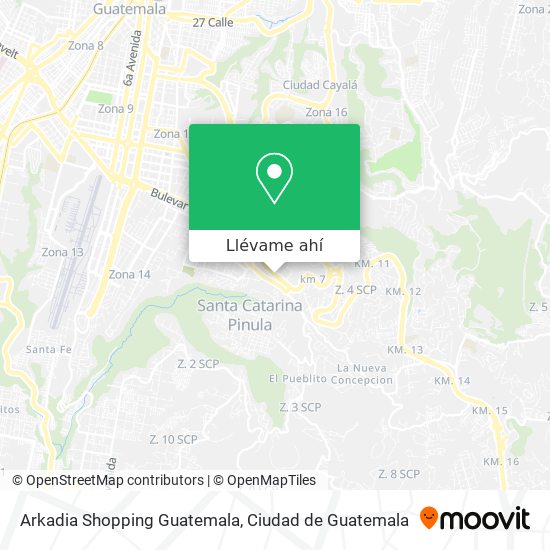 Mapa de Arkadia Shopping Guatemala