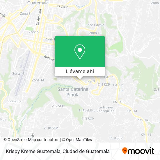 Mapa de Krispy Kreme Guatemala