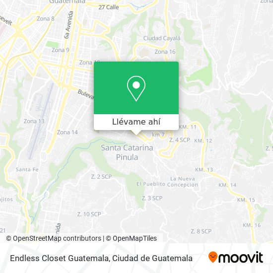 Mapa de Endless Closet Guatemala