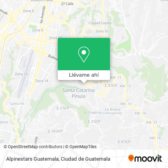 Mapa de Alpinestars Guatemala