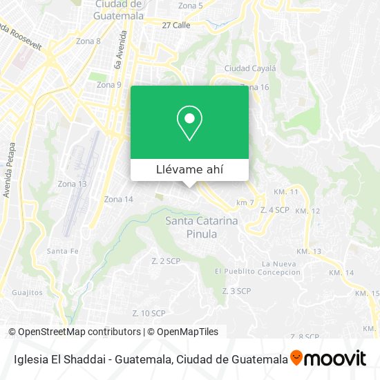 Mapa de Iglesia El Shaddai - Guatemala