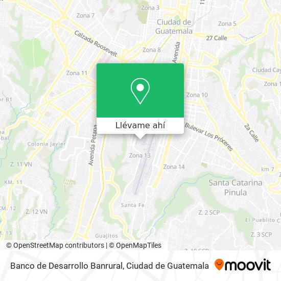 Mapa de Banco de Desarrollo Banrural