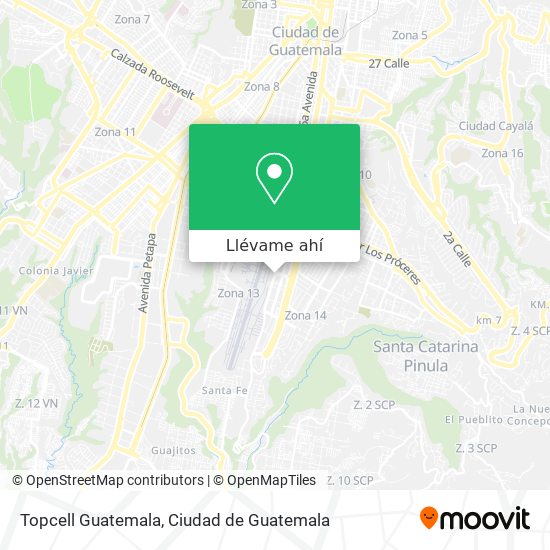 Mapa de Topcell Guatemala