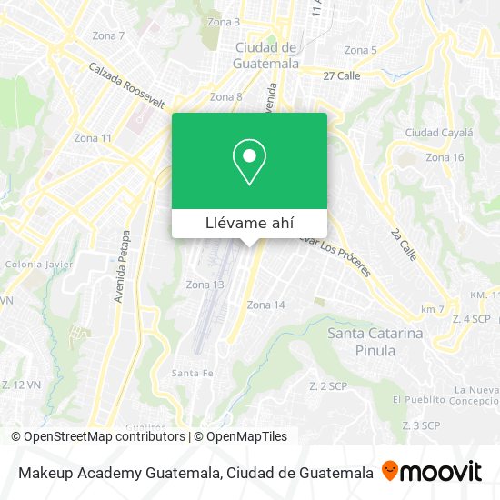 Mapa de Makeup Academy Guatemala