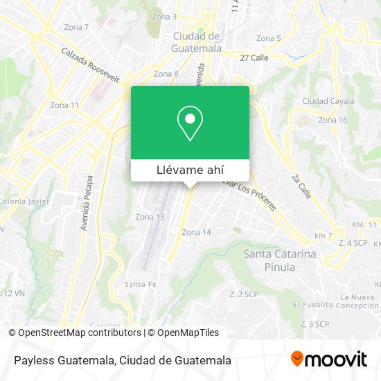 Mapa de Payless Guatemala