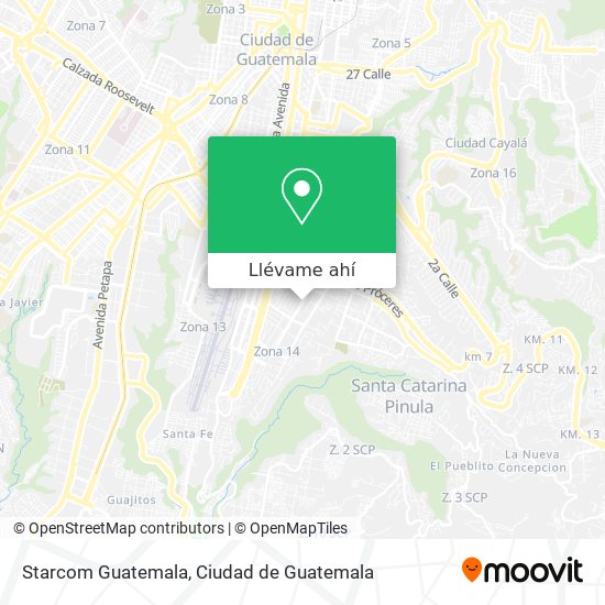 Mapa de Starcom Guatemala