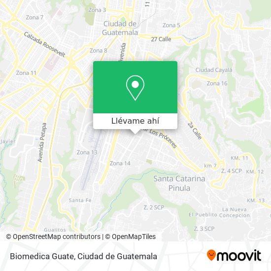 Mapa de Biomedica Guate