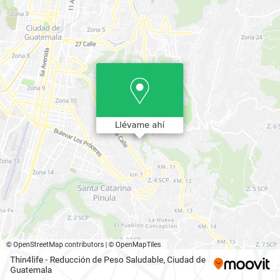 Mapa de Thin4life - Reducción de Peso Saludable