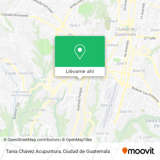 Mapa de Tania Chavez Acupuntura