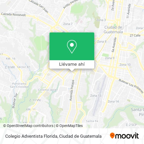 Mapa de Colegio Adventista Florida