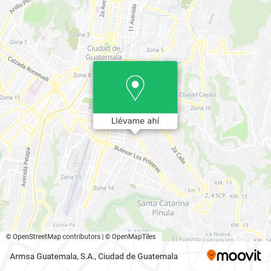 Mapa de Armsa Guatemala, S.A.