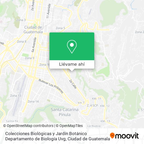 Mapa de Colecciones Biológicas y Jardín Botánico Departamento de Biología Uvg