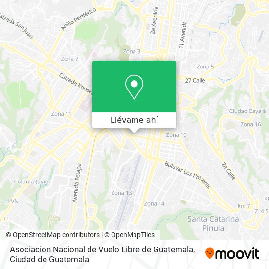 Mapa de Asociación Nacional de Vuelo Libre de Guatemala