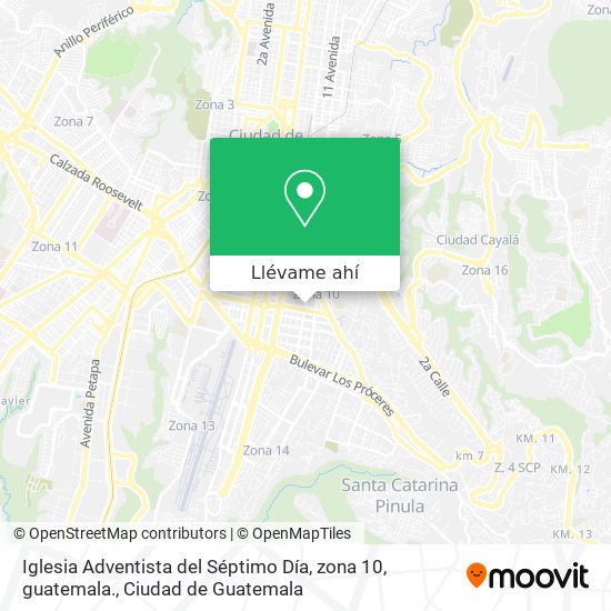 Cómo llegar a Iglesia Adventista del Séptimo Día, zona 10, guatemala. en Zona  10 en Autobús?