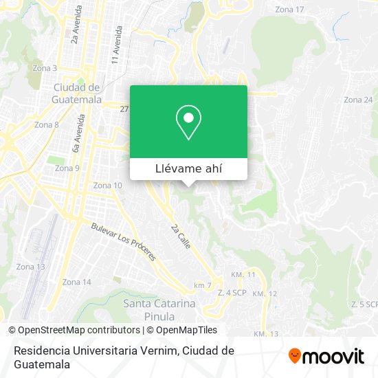 Mapa de Residencia Universitaria Vernim