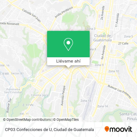 Mapa de CP03 Confecciones de U