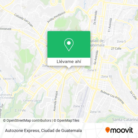 Mapa de Autozone Express