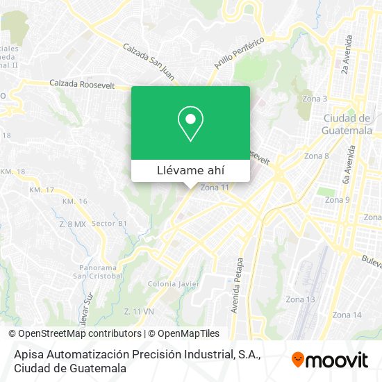 Mapa de Apisa Automatización Precisión Industrial, S.A.
