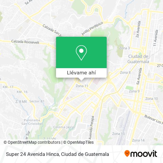 Mapa de Super 24 Avenida Hinca