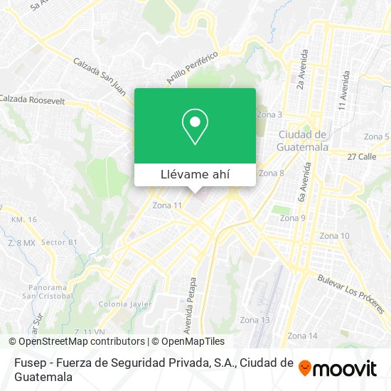 Mapa de Fusep - Fuerza de Seguridad Privada, S.A.