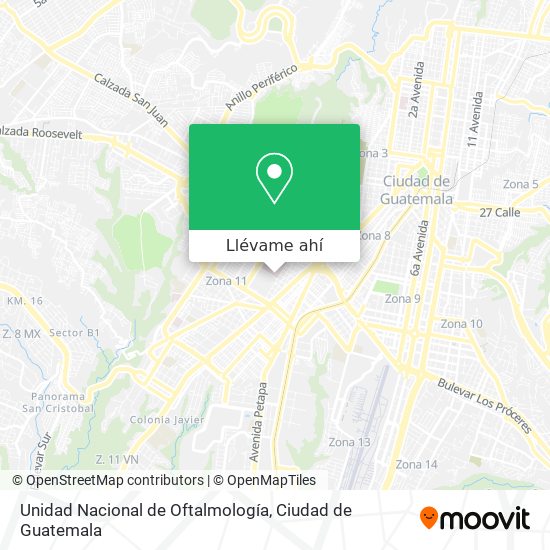 Mapa de Unidad Nacional de Oftalmología