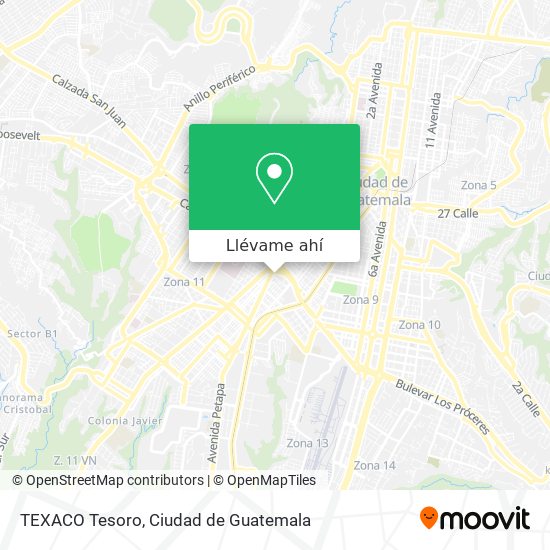 Mapa de TEXACO Tesoro