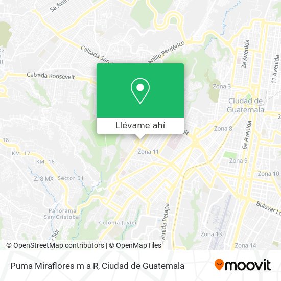 Mapa de Puma Miraflores m a R